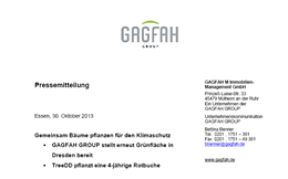 GAGFAH GROUP stellt erneut Grünfläche in Dresden bereit